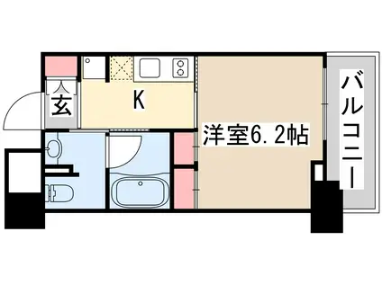 レジディア神戸元町(1K/7階)の間取り写真