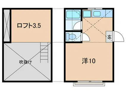 シティフラット西巣鴨(ワンルーム/2階)の間取り写真