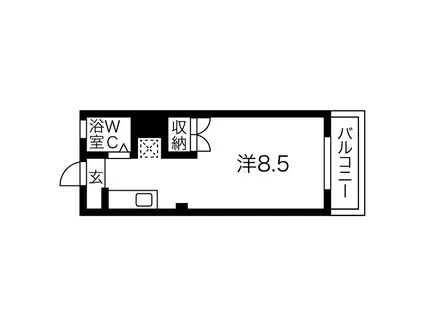 アーバンライフK(1K/2階)の間取り写真