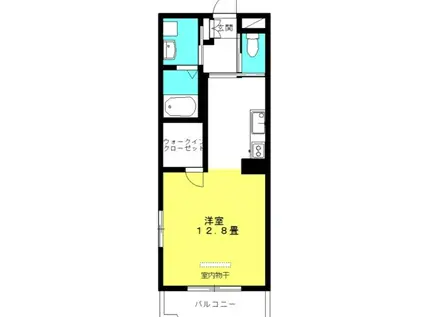 ブランシュM&MII(ワンルーム/2階)の間取り写真