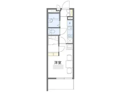 レオパレスパセオ栗平(1K/3階)の間取り写真