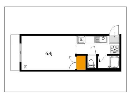 パロスコーポ(1K/2階)の間取り写真