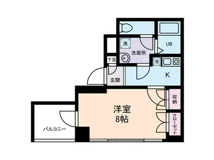 小宮ビル(1K/10階)の間取り写真