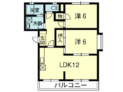 PETITPENTE A棟(2LDK/3階)の間取り写真