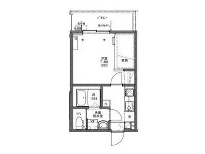 KEIAI RESIDENCE 新秋津(1K/3階)の間取り写真