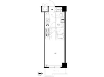 ルーブル横濱矢向(1K/3階)の間取り写真