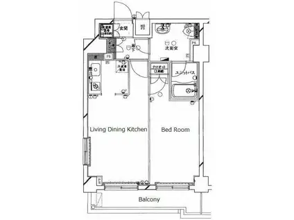 ルーブル日本橋(1LDK/11階)の間取り写真