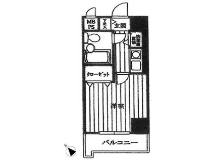 日興パレス川崎(1K/2階)の間取り写真
