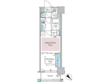 アーバネックス日本橋横山町(1DK/7階)の間取り写真