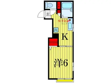 メゾン・リジェール(1K/1階)の間取り写真