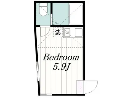 ユナイト生田マドンナストリート(ワンルーム/2階)の間取り写真