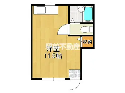 クラウンTAKA(ワンルーム/2階)の間取り写真