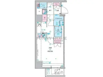 ジェノヴィア桜上水II(1K/4階)の間取り写真