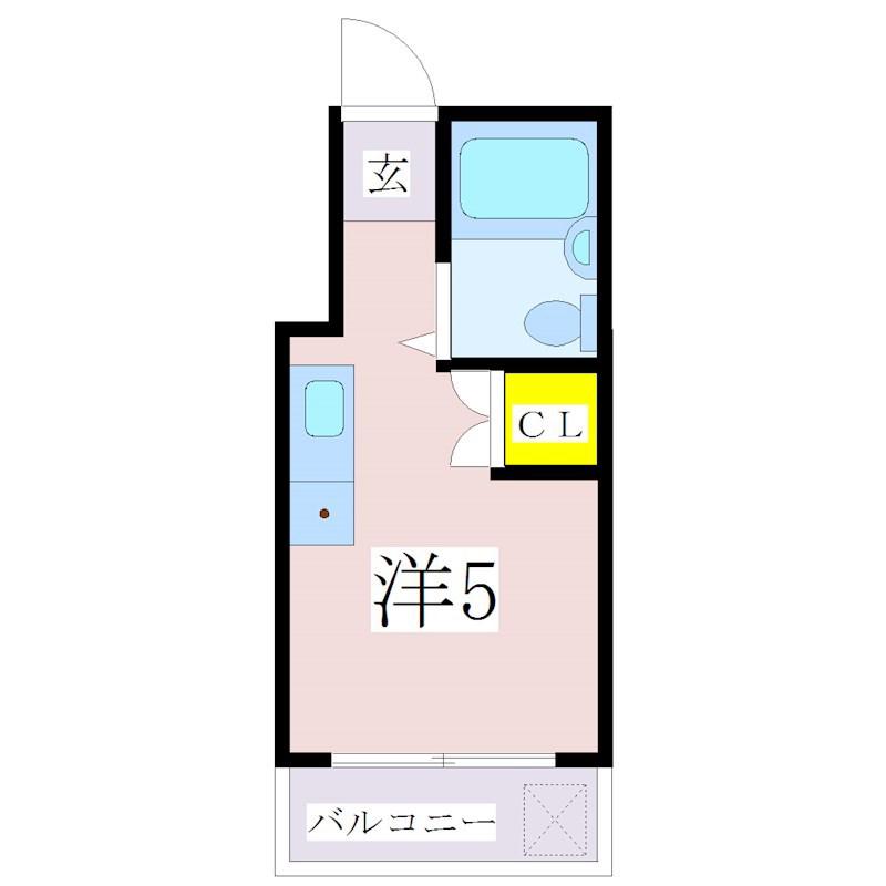 エクセル小松原(ワンルーム/4階)の間取り写真