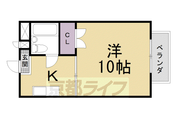 コートホーム21(1K/3階)の間取り写真