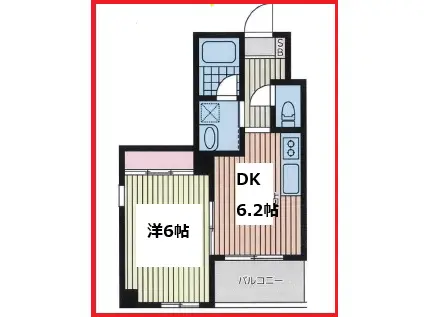 ハウスヨダ(1DK/3階)の間取り写真