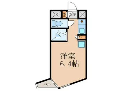 エスポワール中目黒(ワンルーム/2階)の間取り写真