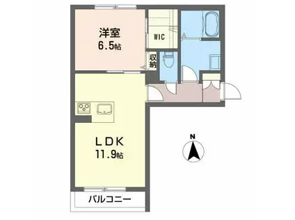 SOMMA NOVE(1LDK/1階)の間取り写真