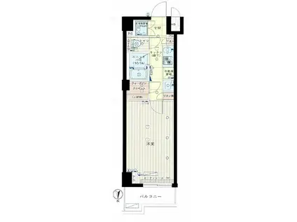 ルーブル大鳥居伍番館(1K/4階)の間取り写真