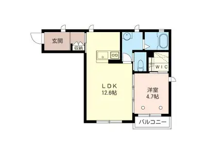 ファミーユ(1LDK/1階)の間取り写真