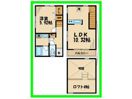 イルソーレ(1LDK/1階)の間取り写真