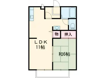 カーサ・ピエデルモンテ(1LDK/1階)の間取り写真