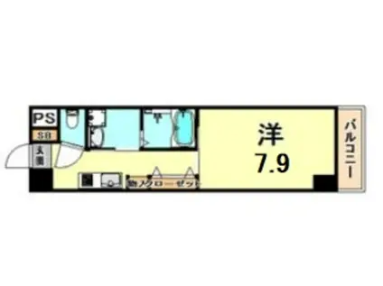 東灘OMパレス(1K/1階)の間取り写真