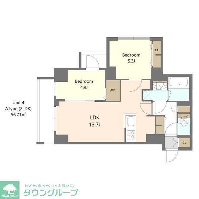 S-RESIDENCE高島平ASOLEA(2LDK/3階)の間取り写真