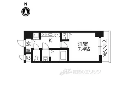 エスライズ京都河原町(1K/7階)の間取り写真