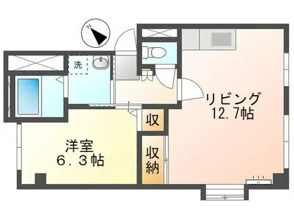グランシャリオ(1LDK/2階)の間取り写真