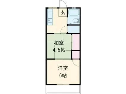 ロイヤルコート(2K/2階)の間取り写真