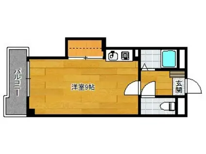 レジデンス石坂(1K/4階)の間取り写真