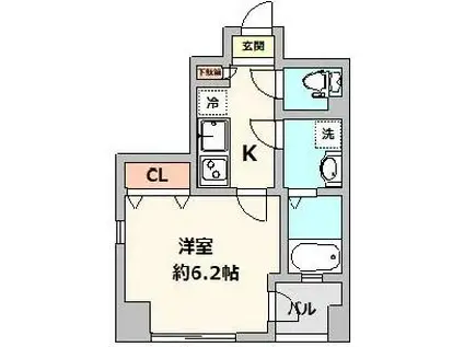 ボンズテラス池袋(1K/8階)の間取り写真