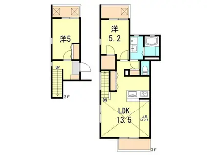 グルーブメゾンVIII(2LDK/2階)の間取り写真