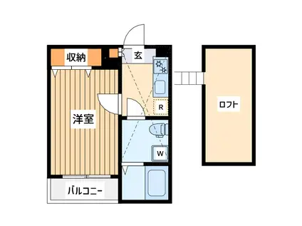 フェリス座間(1K/2階)の間取り写真