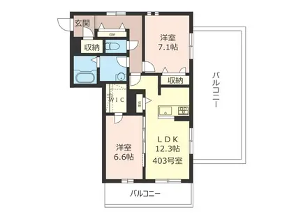 エトワール鷺宮(2LDK/4階)の間取り写真