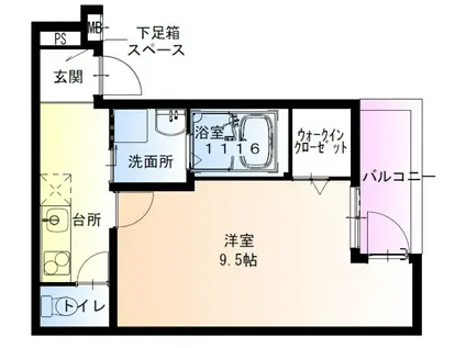 フジパレス八戸ノ里6番館(1K/2階)の間取り写真