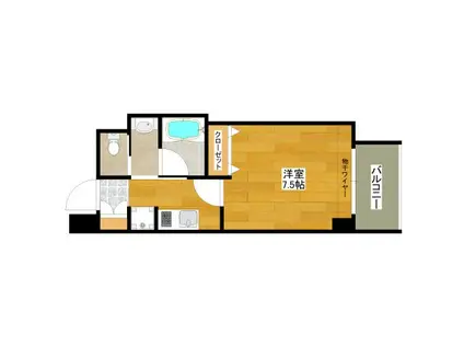 ファーストステージ江坂広芝町II(1K/3階)の間取り写真