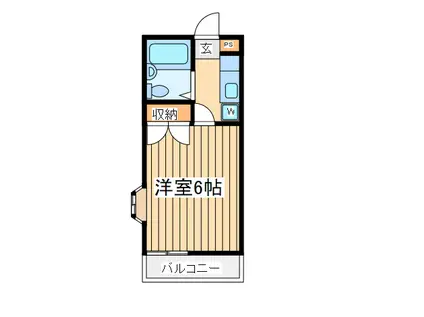 日吉第一キューエスハイム(1K/2階)の間取り写真