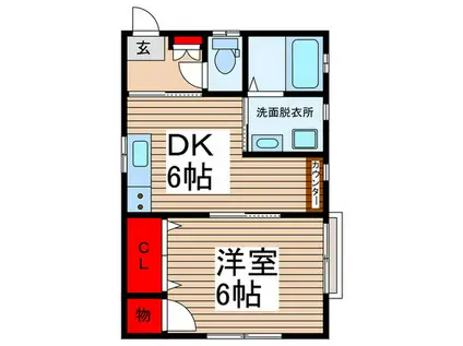 ミルキーメゾン(1DK/1階)の間取り写真