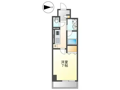 ルアナ神宮LUANA神宮(1K/5階)の間取り写真