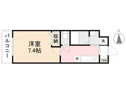 スミタスヴィラ瀬戸内II(1K/3階)の間取り写真