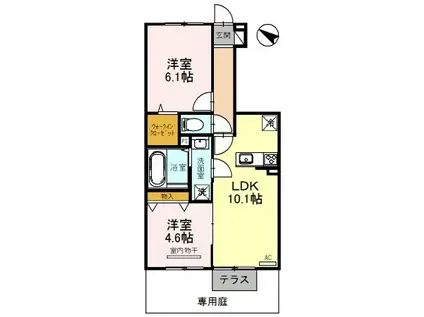 ARROWS(2LDK/1階)の間取り写真