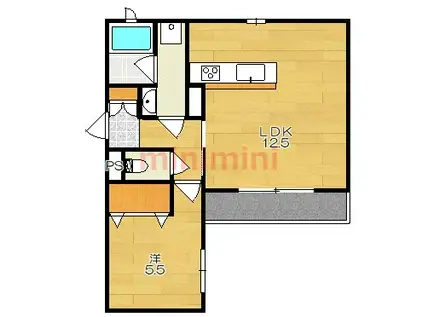 シャーメゾン春日(1LDK/2階)の間取り写真