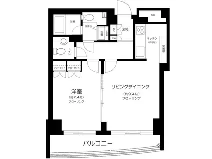 イトーピア広尾ヒルズクローチェ(1LDK/8階)の間取り写真