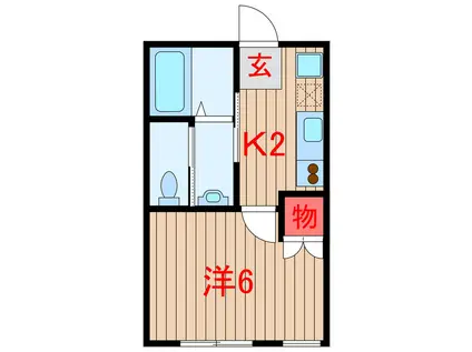 フォレストハウス習志野 A・B棟(1K/1階)の間取り写真