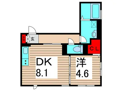 GRAND SOLEIL V(1DK/3階)の間取り写真