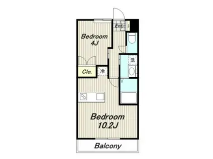大鈴樹Ⅱ(1LDK/1階)の間取り写真