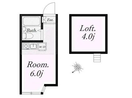 ユナイト田島ジャン・カルロ(ワンルーム/1階)の間取り写真