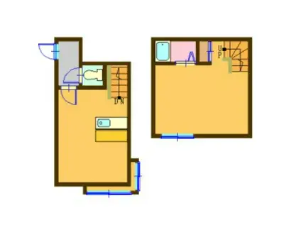 ラヴィアンII(1DK/1階)の間取り写真